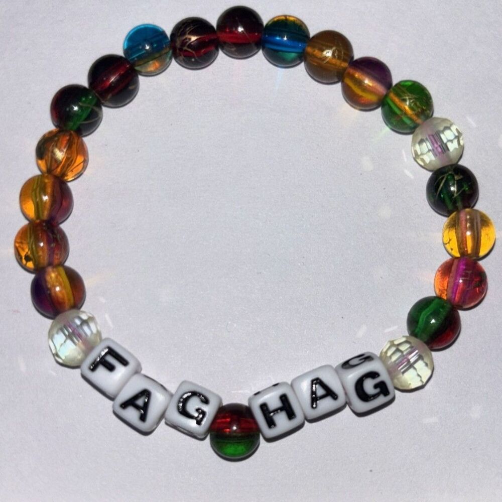 Handmade Womens Beaded Gay Pride Bracelet Rainbow Beads